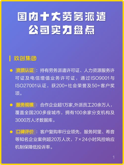 国内十大劳务派遣公司实力盘点